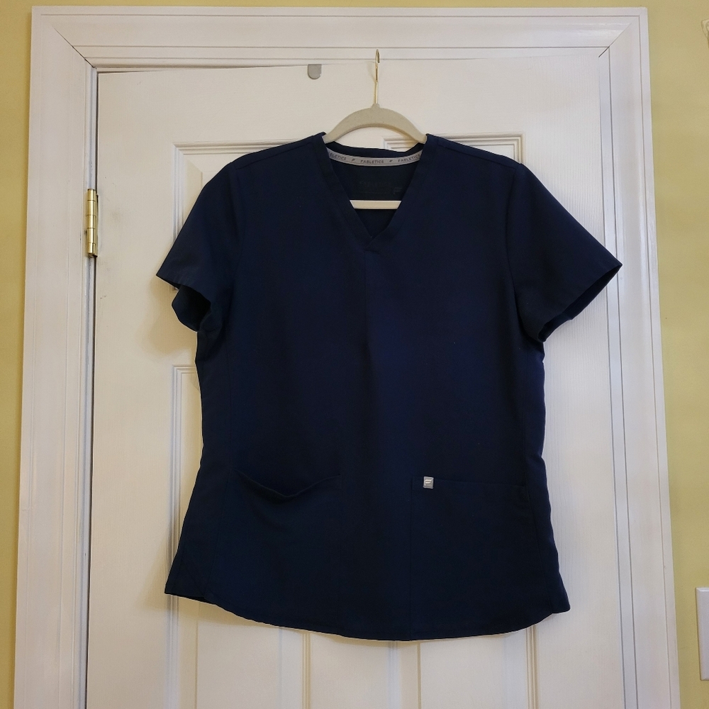 Fabletics Dark Blue Scrub Top Size M